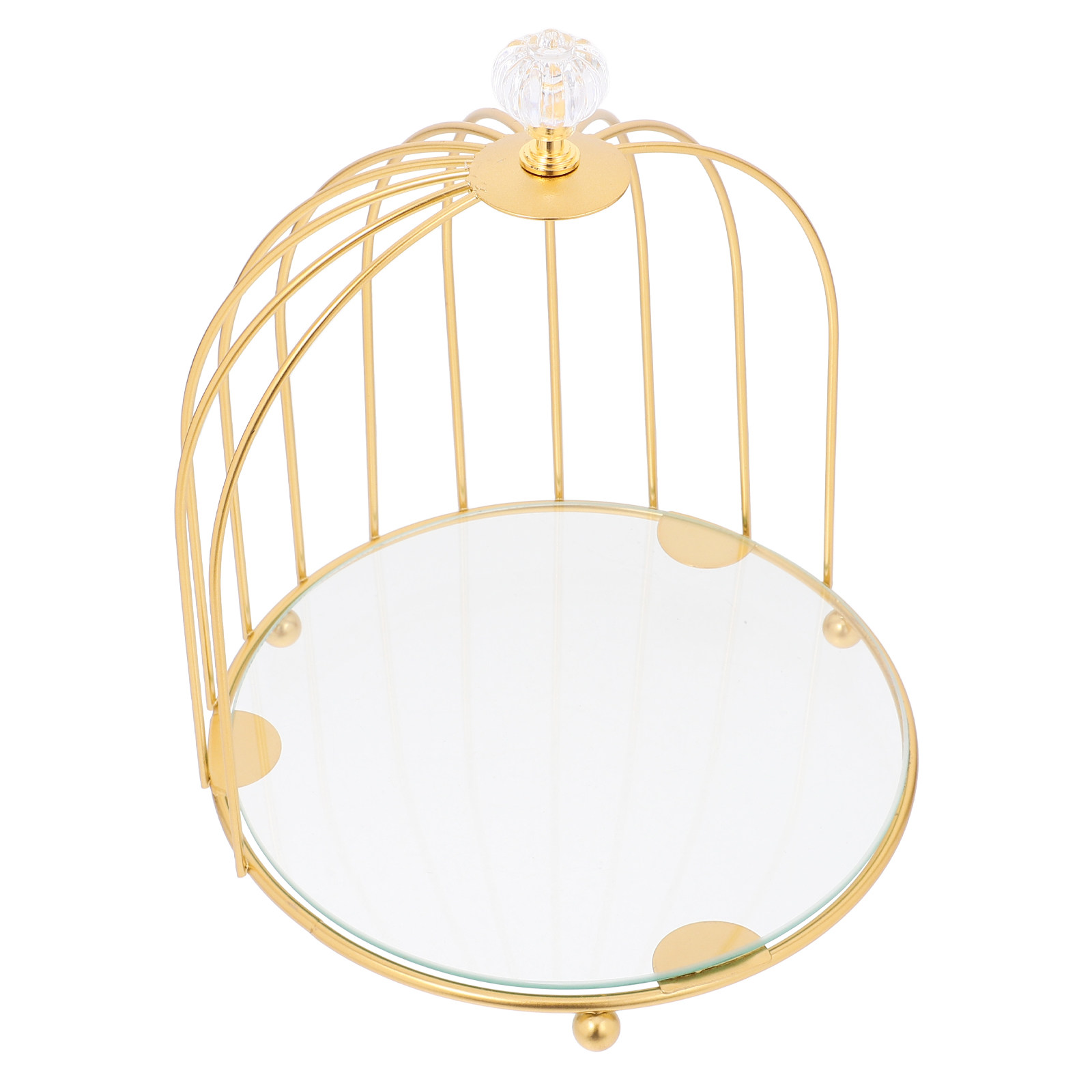 Cupcake Stand Tier - Golden Bird Cage Cake Stand Elegant