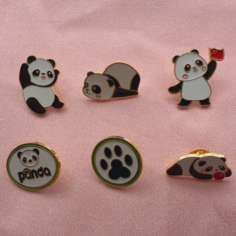 6pcs Cartoon China Panda Badge - đánh giá và giá Event Supplies