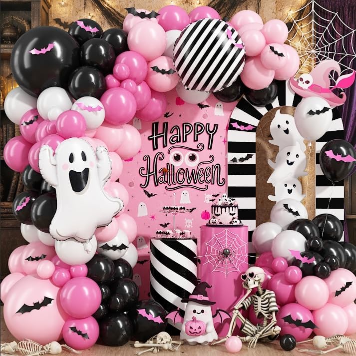 Cute Ghost Halloween Balloons  - đánh giá và giá Balloon Arch Kit