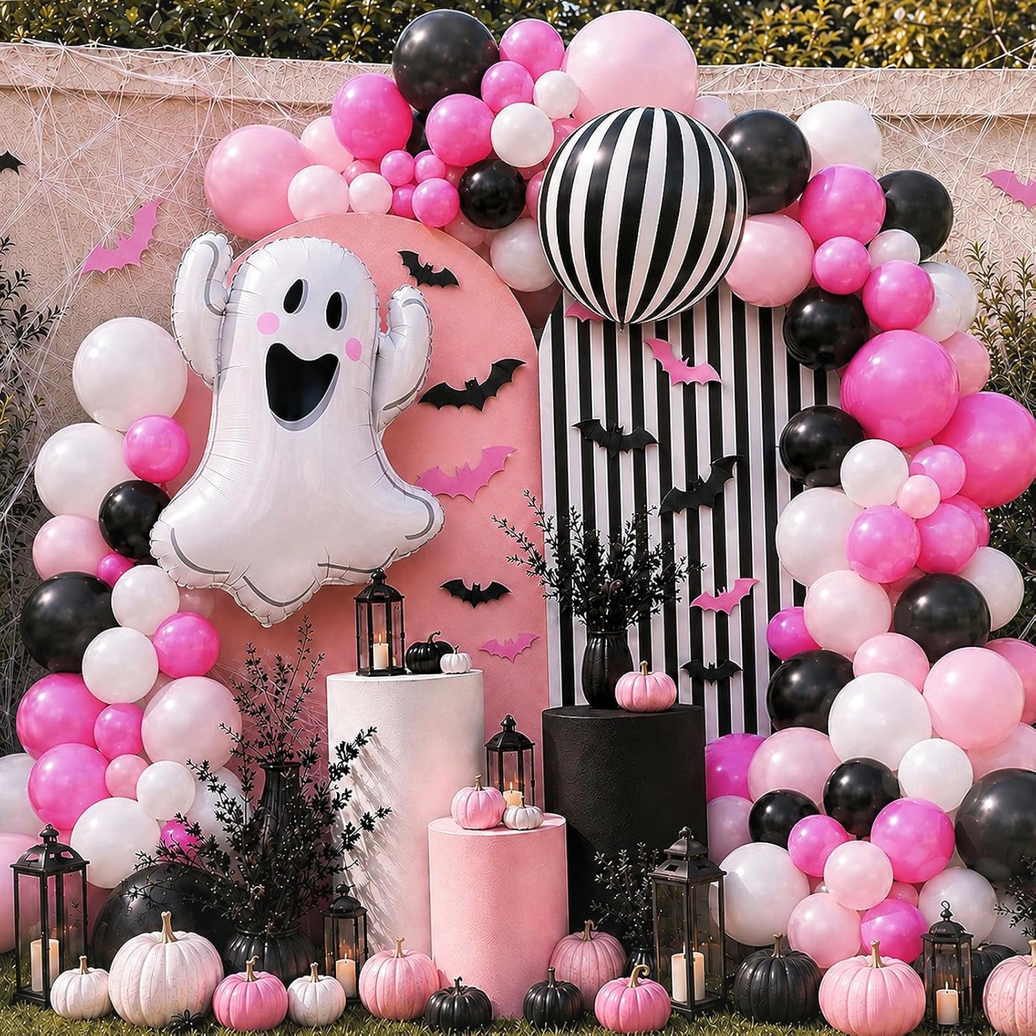 Cute Ghost Halloween Balloons  - đánh giá và giá Balloon Arch Kit