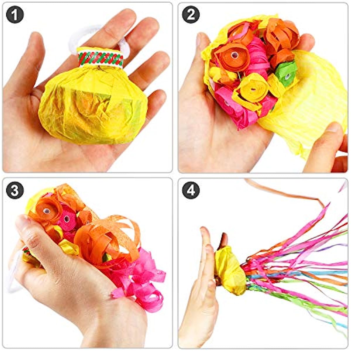 10Pcs Poppers Hand Throw Strea - đánh giá và giá Confetti Cannon Tube