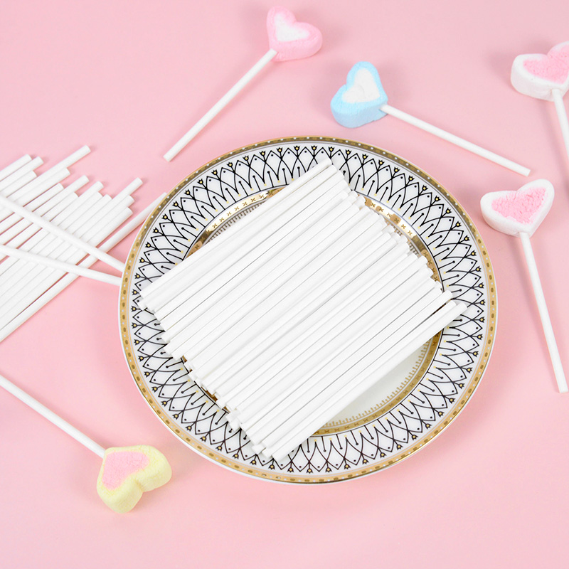 100pcs Solid Core White Paper  - đánh giá và giá Cotton Candy Cone