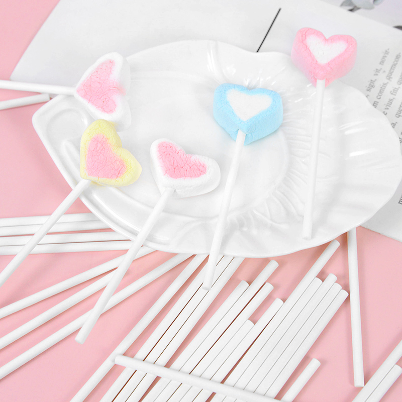 100pcs Solid Core White Paper  - đánh giá và giá Cotton Candy Cone