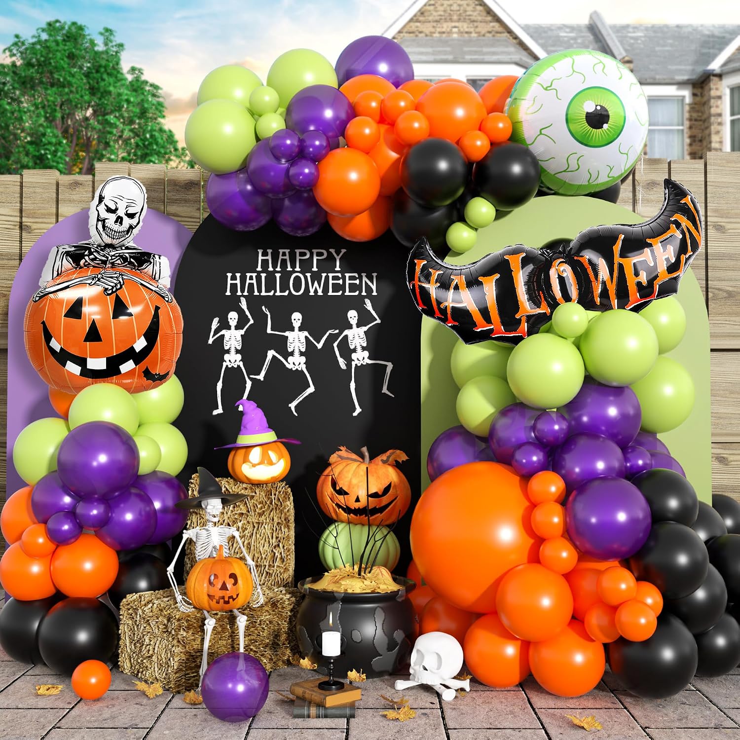 Halloween Balloons Garland Arc - đánh giá và giá Balloon Arch Kit