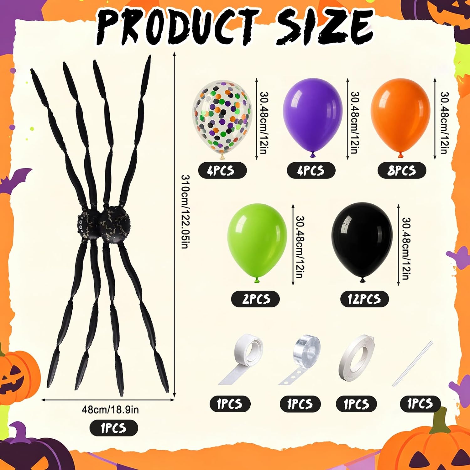 Halloween Balloon Arch Kit wit - đánh giá và giá Balloon Arch Kit