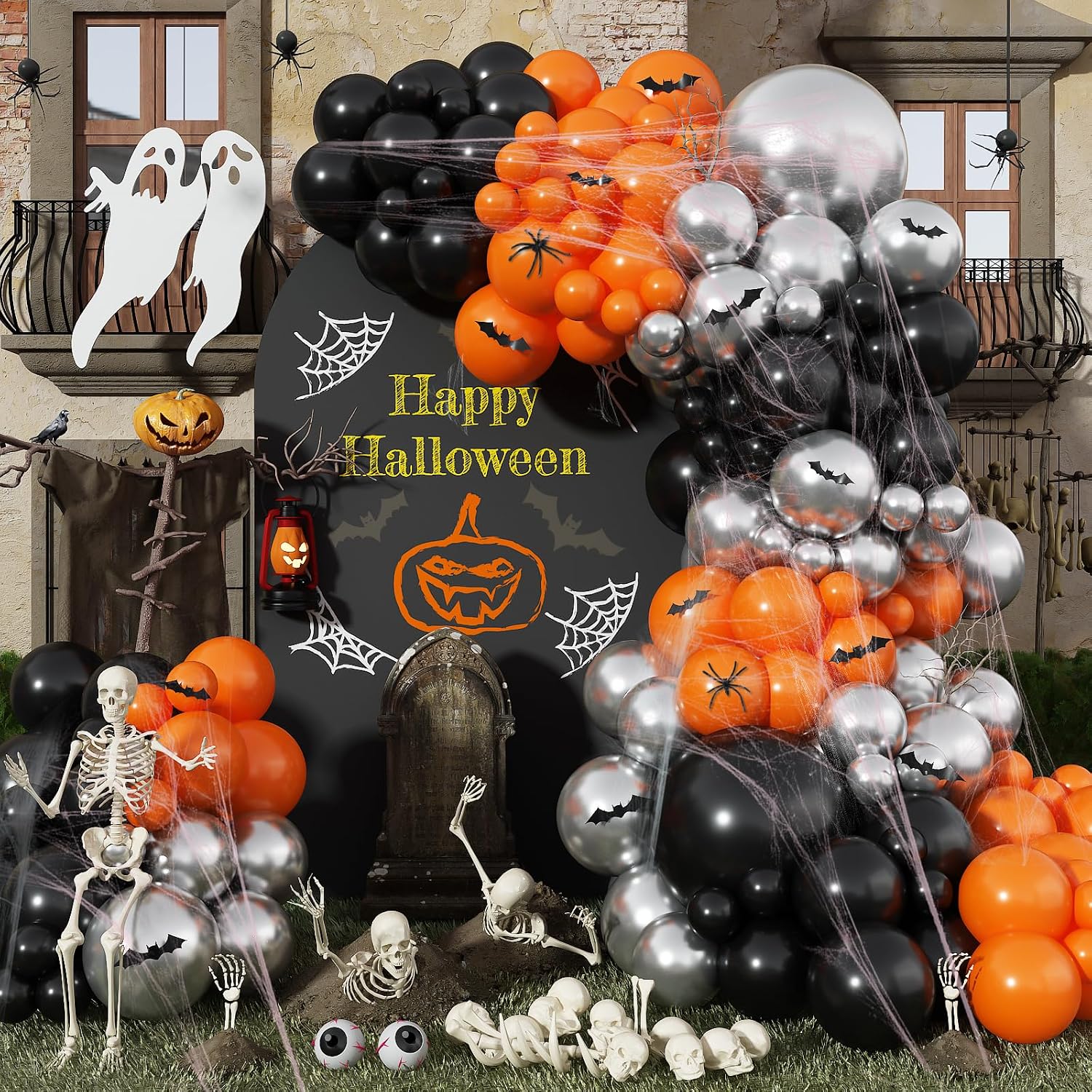 Halloween Balloon Arch Kit Bla - đánh giá và giá Balloon Arch Kit