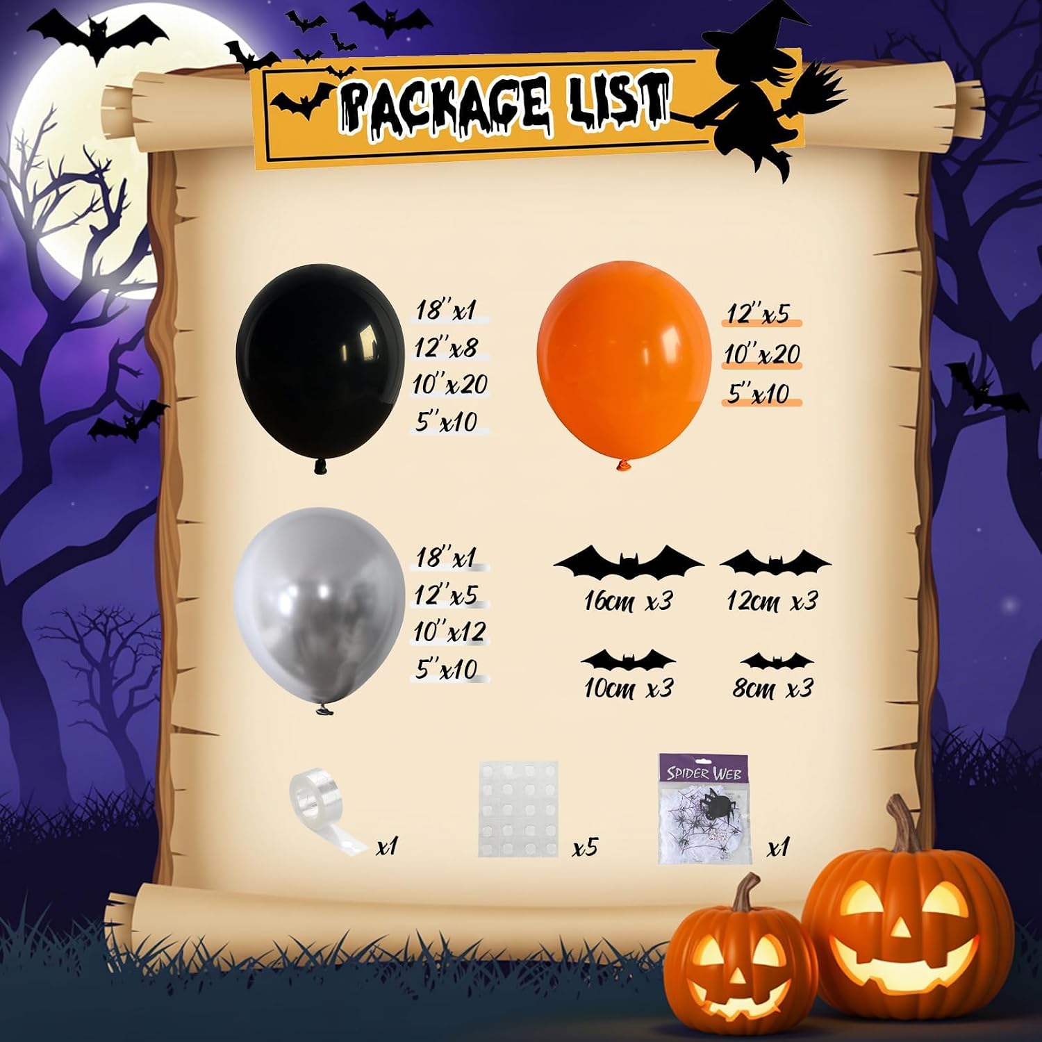 Halloween Balloon Arch Kit Bla - đánh giá và giá Balloon Arch Kit