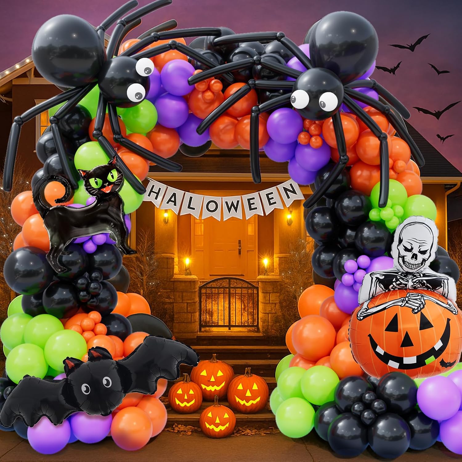 173pcs Halloween Balloon Garla - đánh giá và giá Balloon Arch Kit