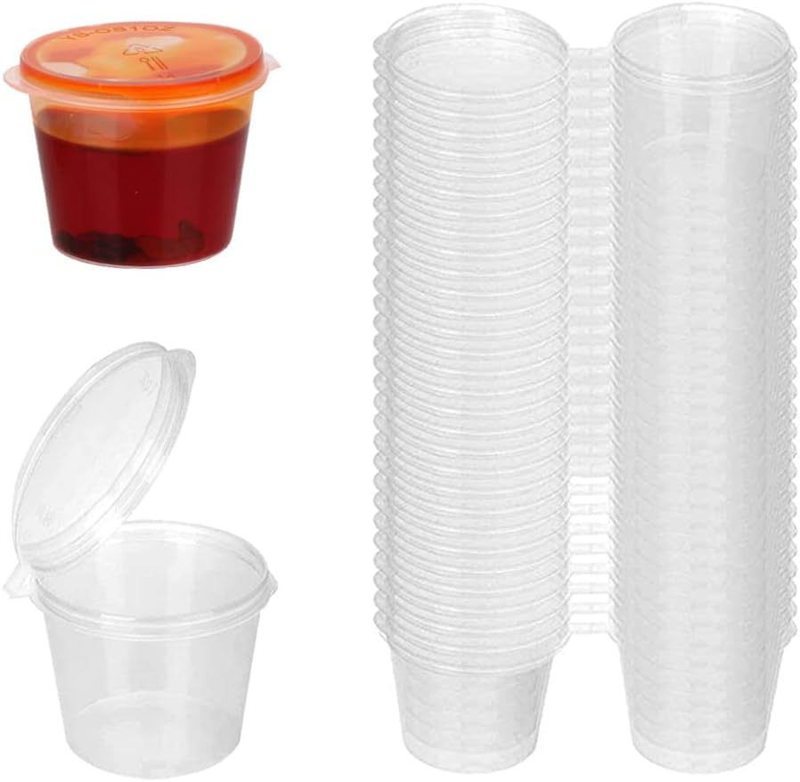 Disposable Clear Plastic Sauce - đánh giá và giá Plastic Cup 50Pcs
