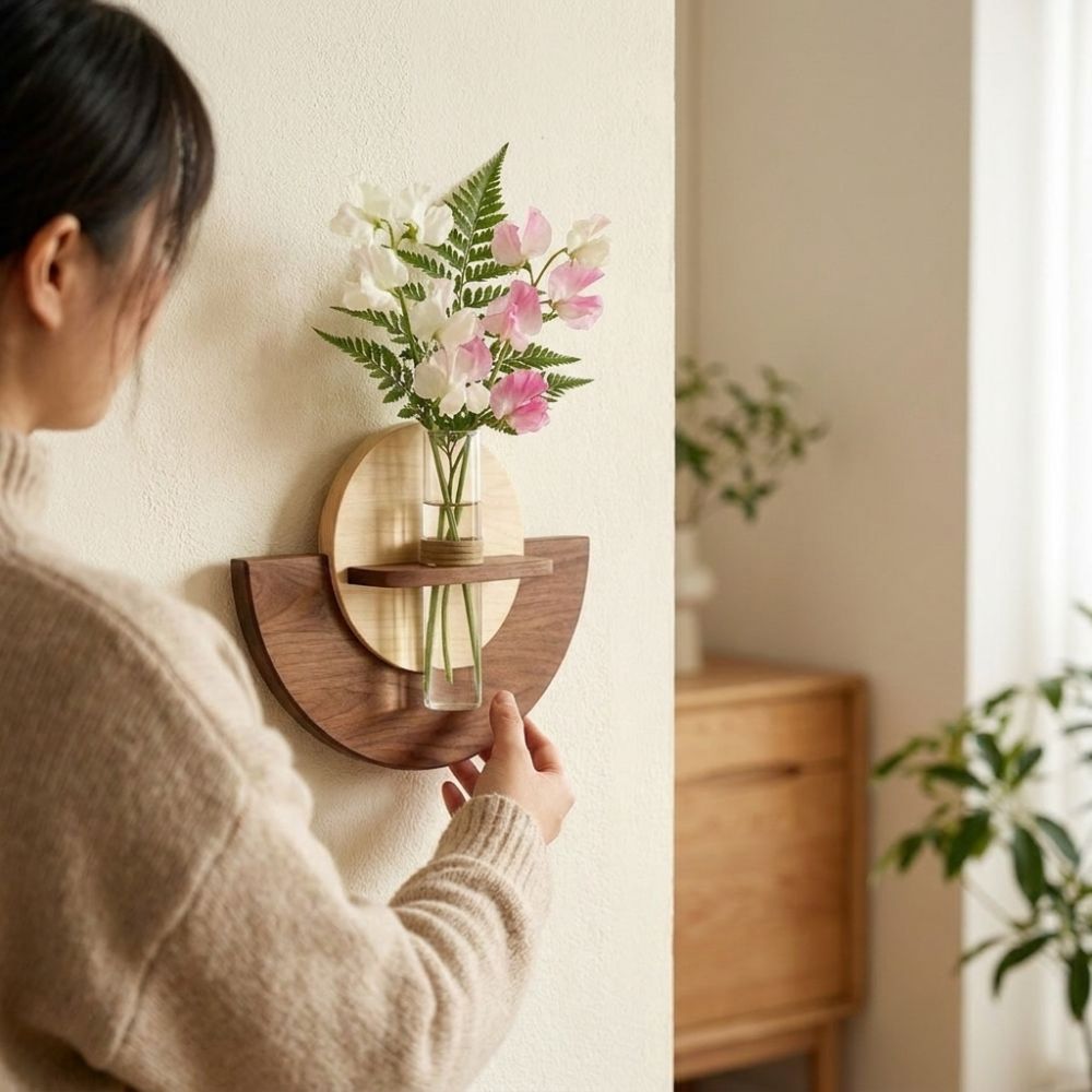 Oval Wood Wall Mount Flower Sh - đánh giá và giá Flower Wall Panel