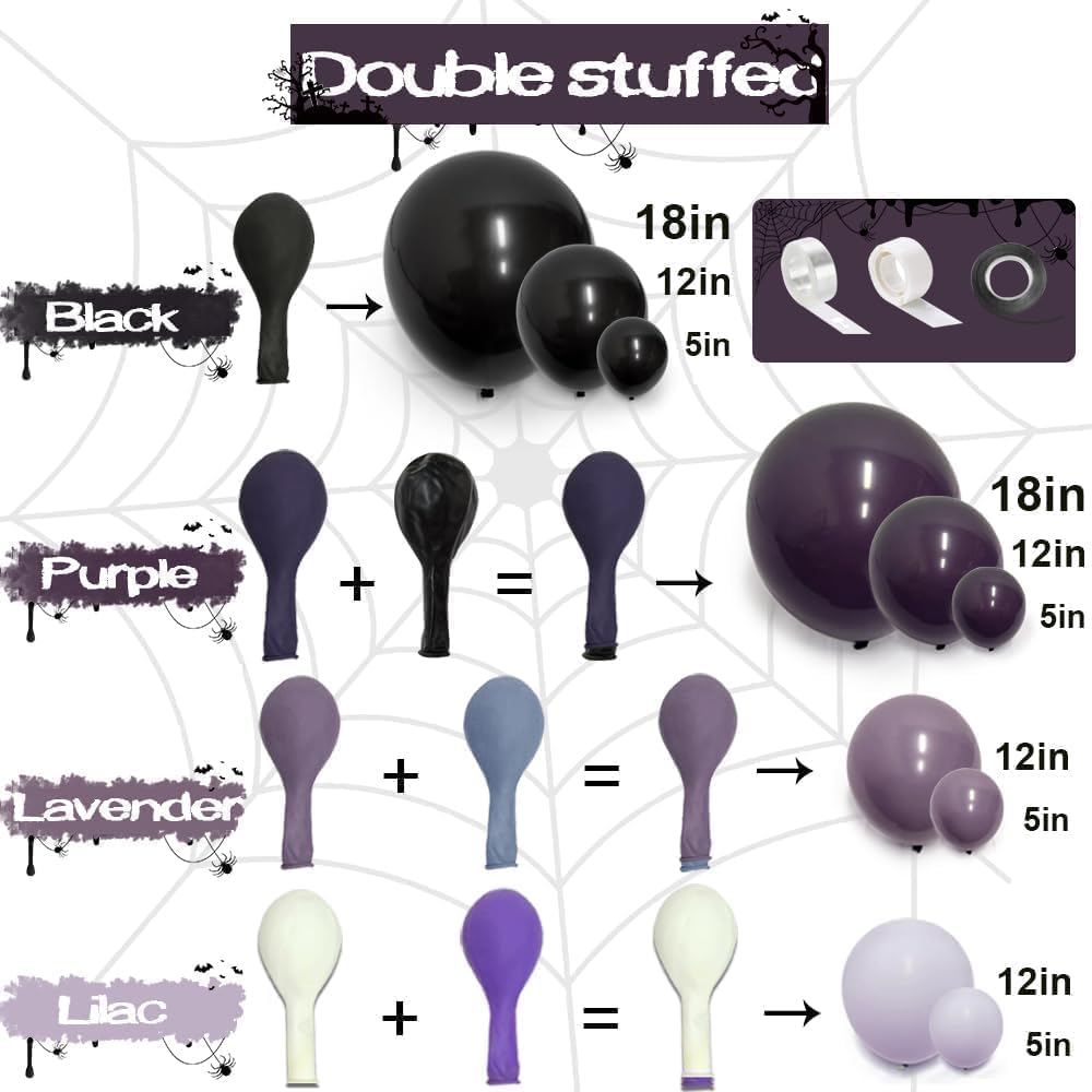 Black Purple Balloon Arch Kit  - đánh giá và giá Balloon Arch Kit