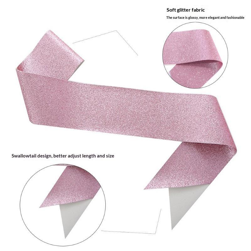 Glitter Blank Satin Sash DIY M - đánh giá và giá Birthday Sash Glitter